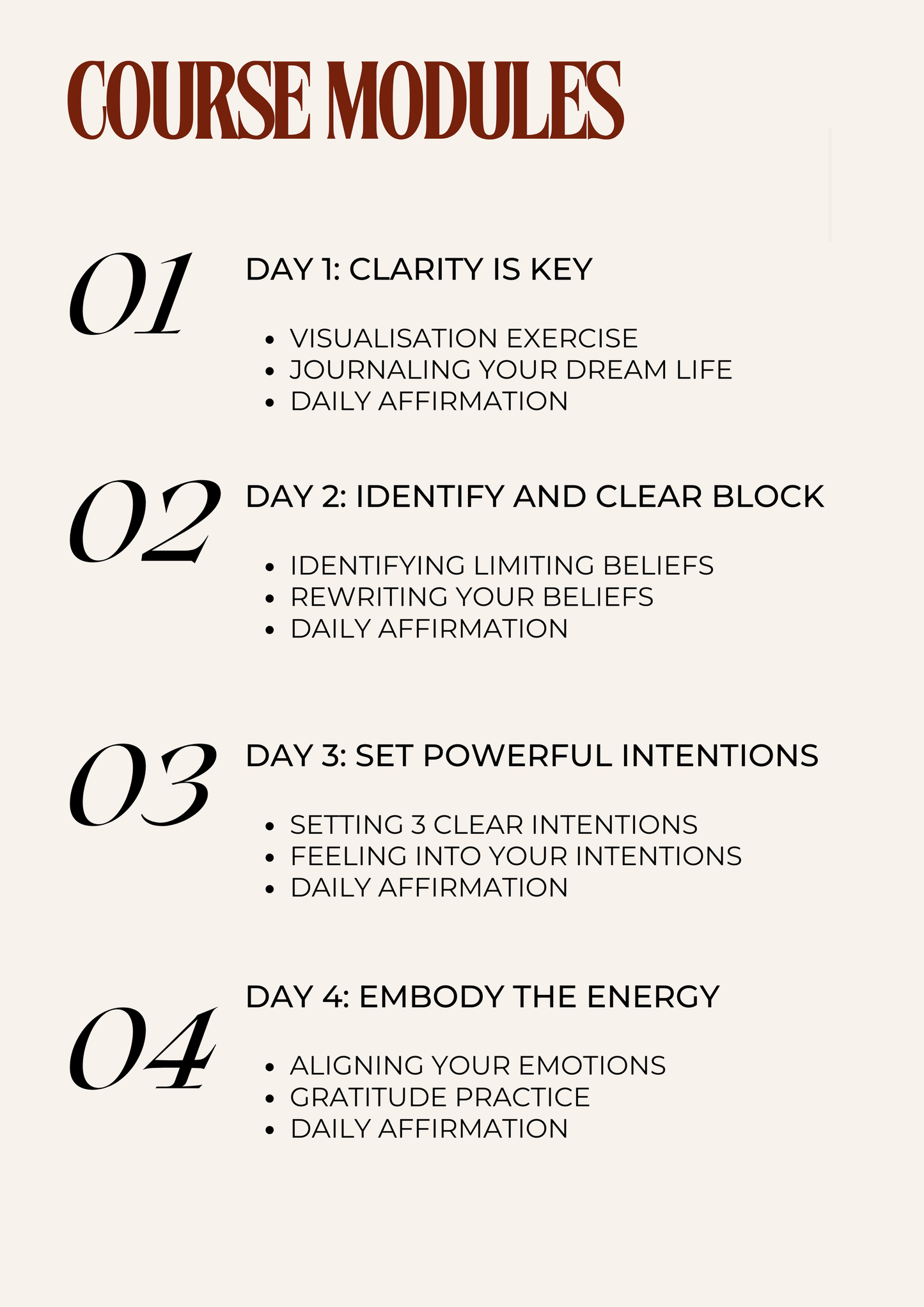 7 - Day Manifestation Workbook (58 Pages)