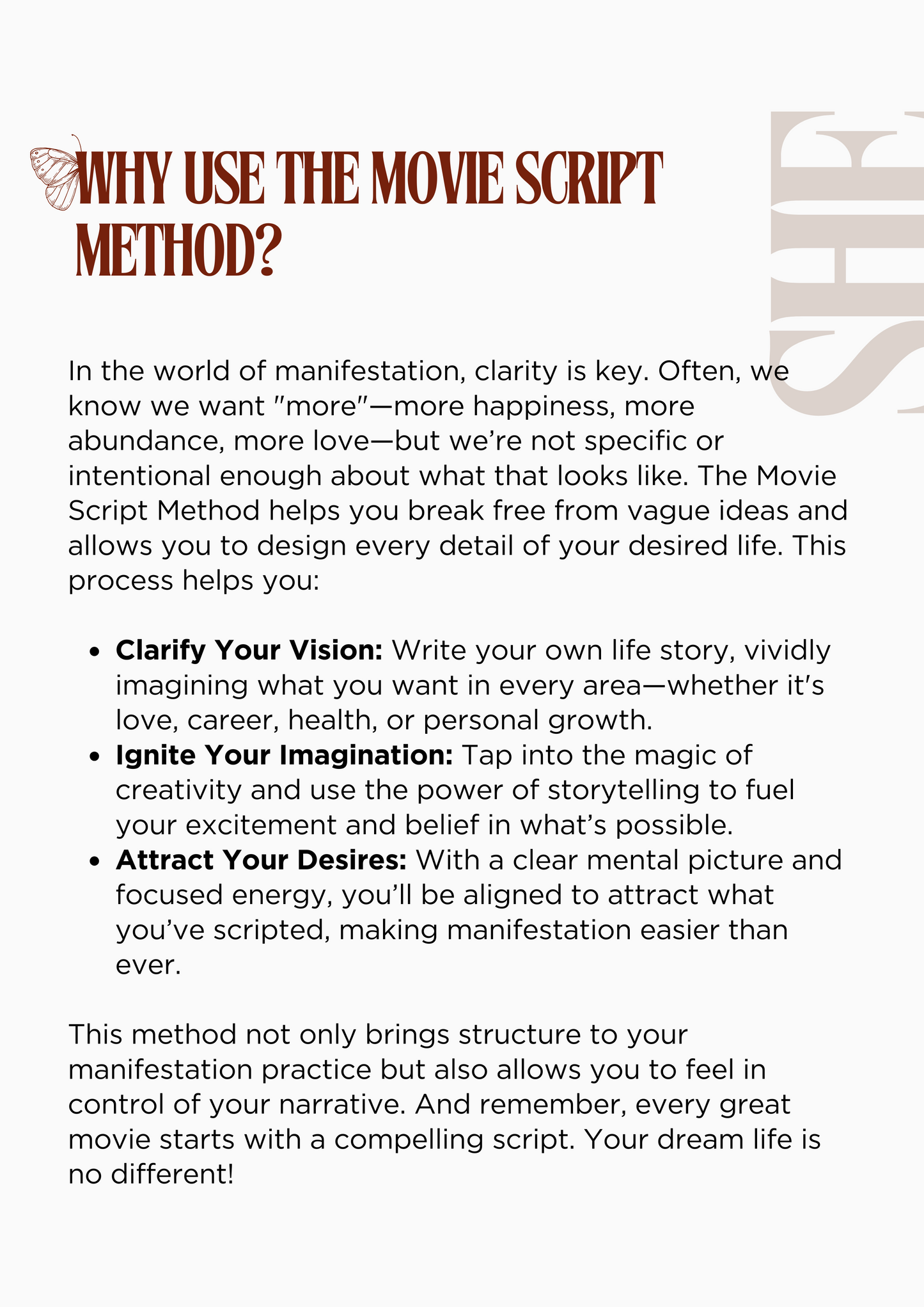 The Movie Script Method