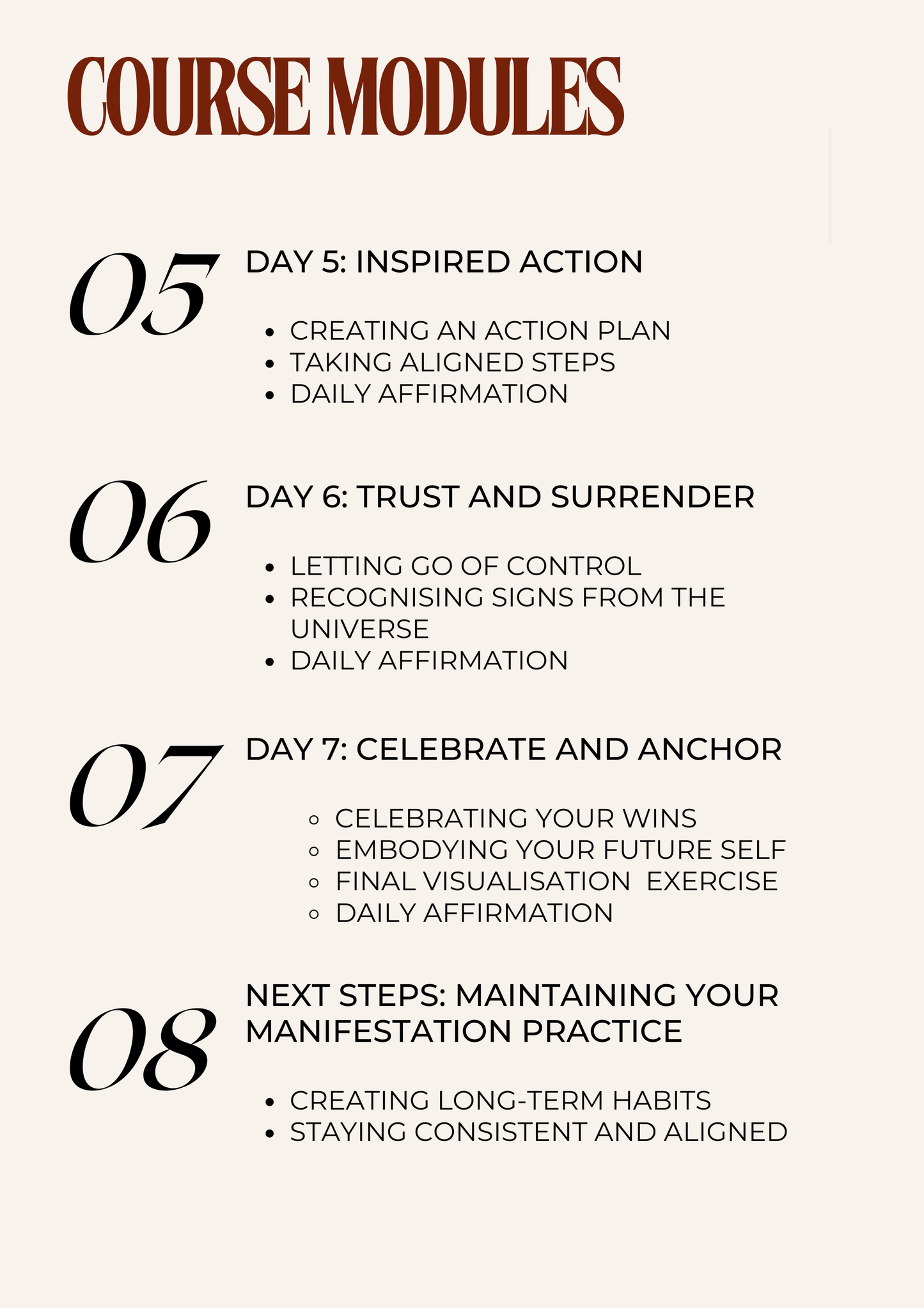 7 - Day Manifestation Workbook (58 Pages)